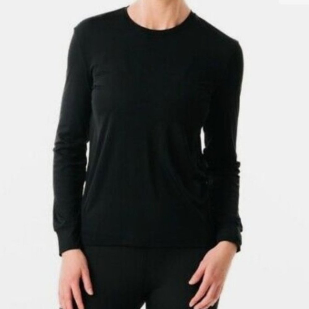 Black ribbed Zyia long-sleeve